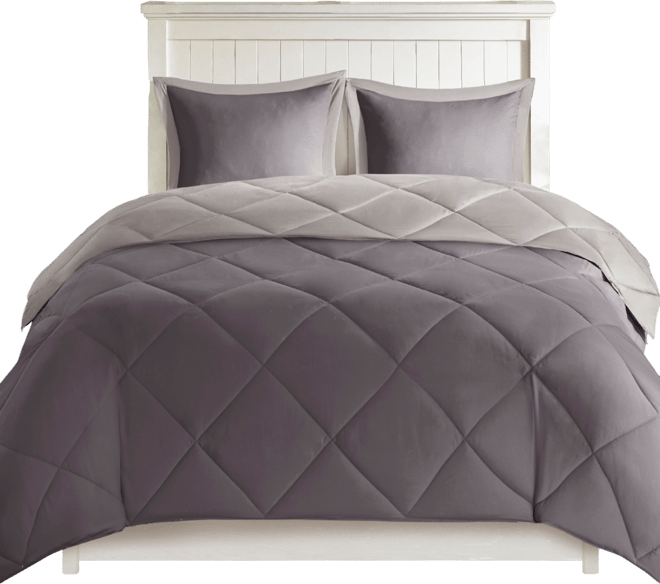 Essentials Larkspur Reversible 3-Pc. Comforter Set, Full/Queen