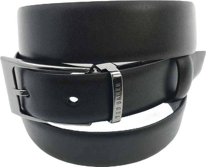 London Men's Reversible Double Loop Leather Belt