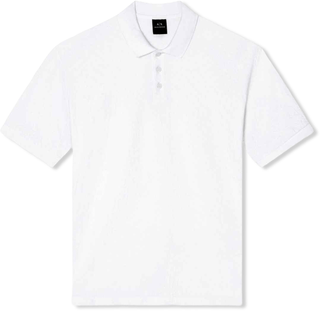 Men's Mercerized Cotton Jacquard Logo Polo Shirt
