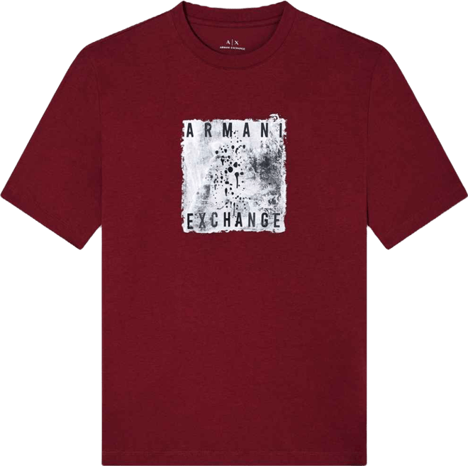 Men's Grid Box Splatter Graphic T-Shirt