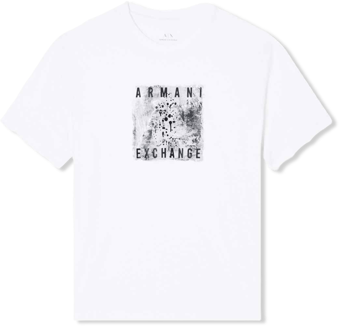 Men's Grid Box Splatter Graphic T-Shirt