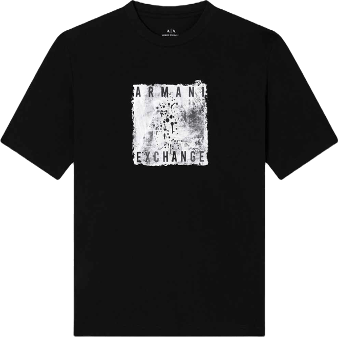 Men's Grid Box Splatter Graphic T-Shirt
