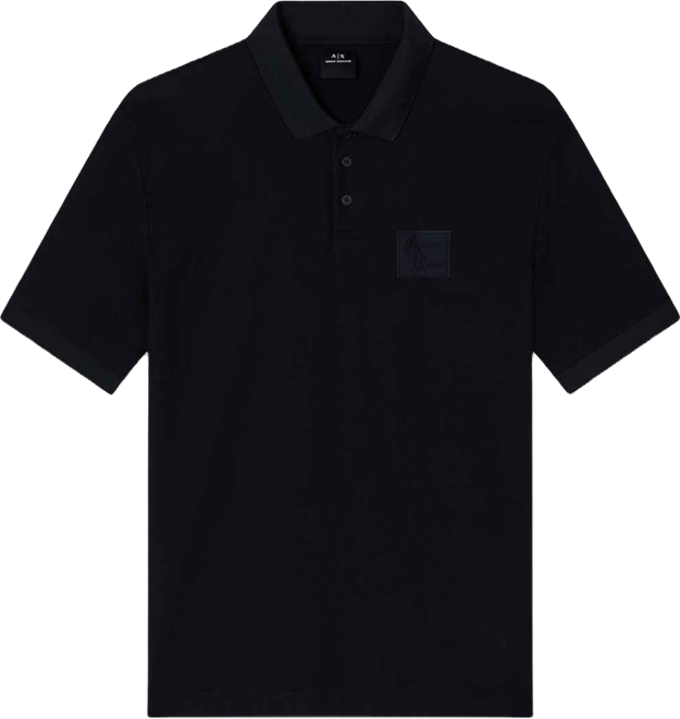 Men's A X Box Mercerized Cotton Pique Polo Shirt
