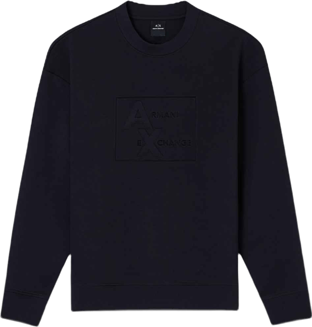 Men's Tonal Grid Box Crewneck Hoodie