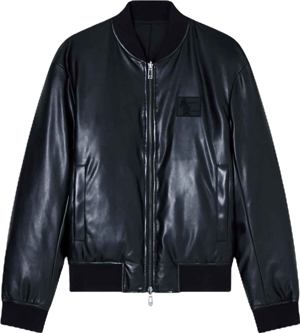 Men's Leather Bomber Jacket