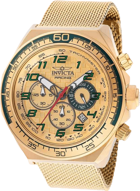 Men's 47902  Racing Quartz Chronograph Gold Dial Watch