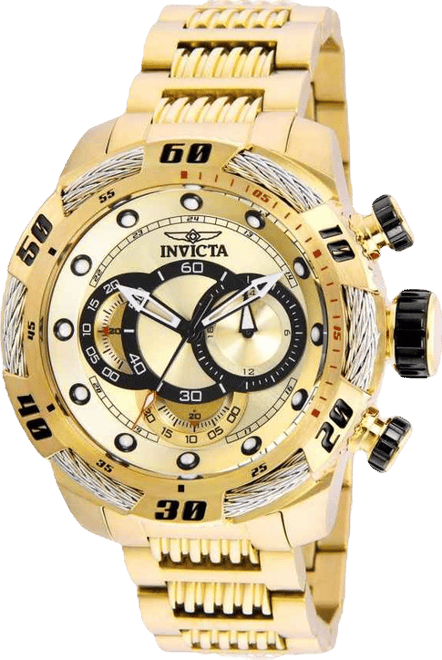Men's 25482 Speedway Quartz Multifunction Gold Dial Watch