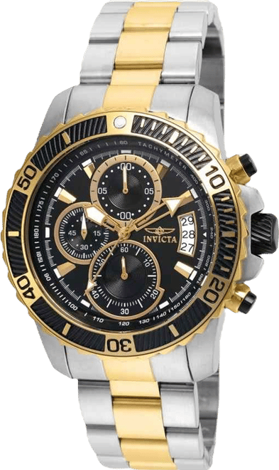 Men's 22418 Pro Diver Quartz Multifunction Black Dial Watch