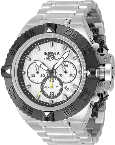 Men's 48201 Subaqua Quartz Chronograph Silver, Black Dial Watch