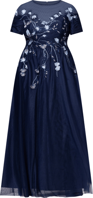 Plus Size Sequin Embellished A-Line Maxi Dress