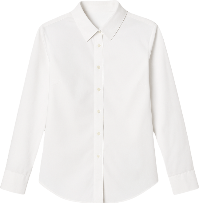 Women's Solid Poplin Button Front Shirt