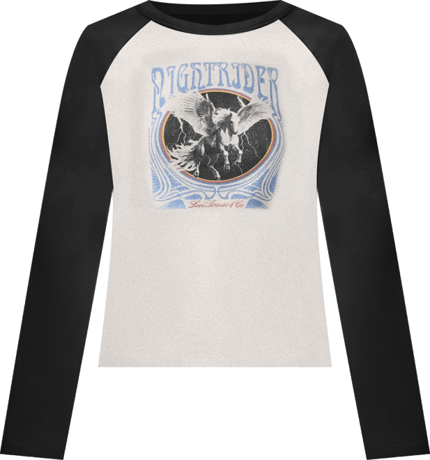 Women's Graphic Essential Raglan Long Sleeve Top