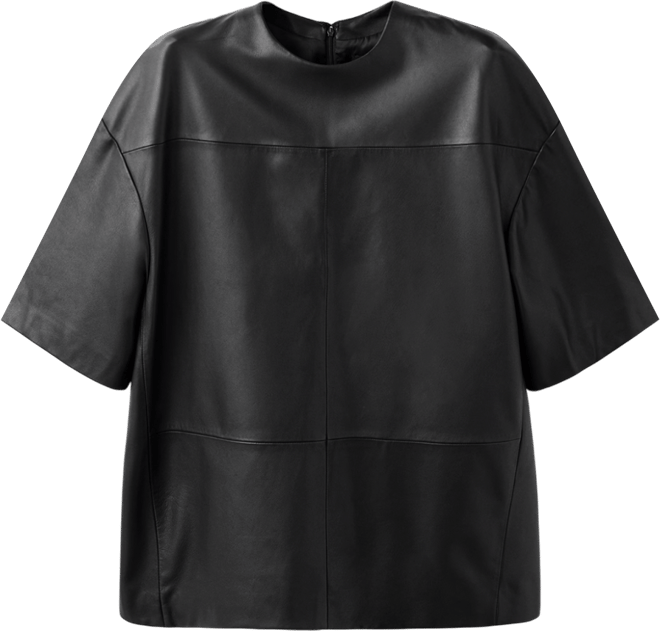 Women's Leather Oversized T-Shirt