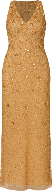 Women's Sleeveless Beaded Column Dress