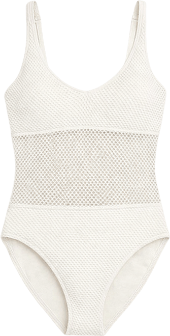 Sea Crochet Over The Shoulder Scoop Neck Tank Swimsuit