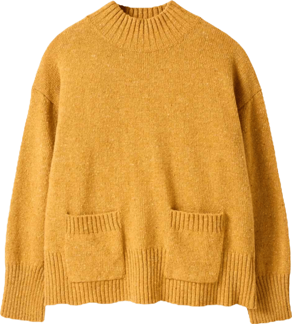 Women's Flecked Patch Pocket Sweater