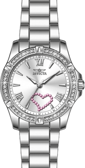 Women's 49842 Angel Quartz 3 Hand Silver Dial Watch
