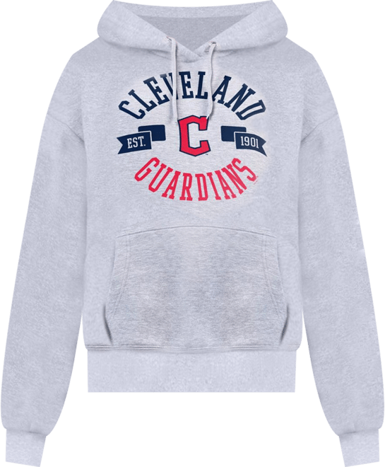 Women's Heather Gray Cleveland Guardians City Graphic Pullover Hoodie
