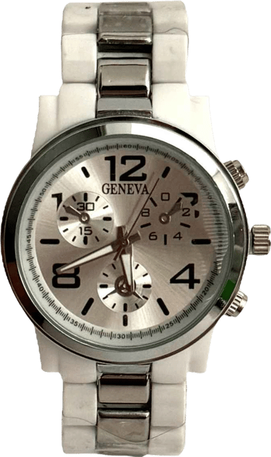 White and Silver tone Women Watch