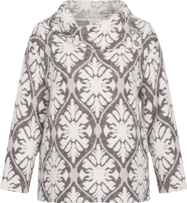 Plus Size Medallion Jacquard Sweater Knit Top