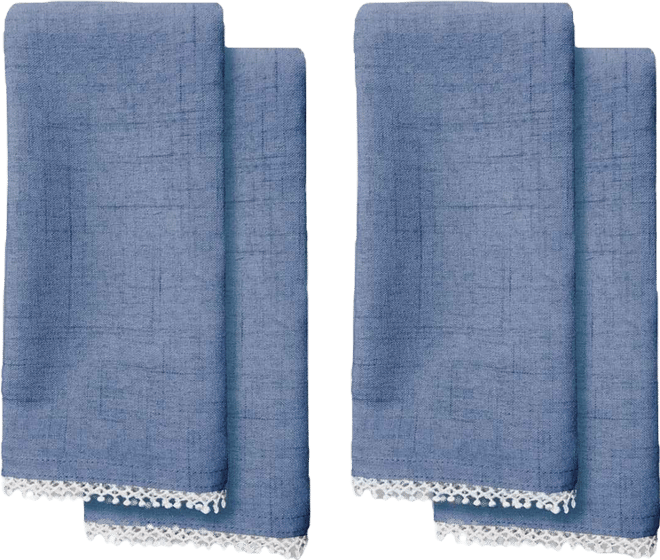French Perle 19" x 19" Napkins Set, 4 Piece
