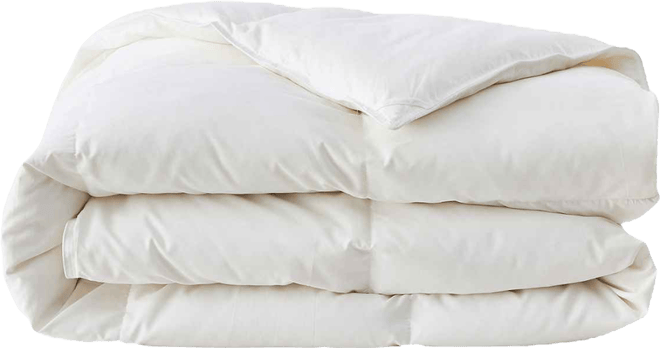 All Season White Goose Down Fiber Comforter, Full/Queen