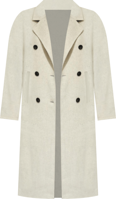 Women  Boss Girl Double Breasted Lined Wool Coat