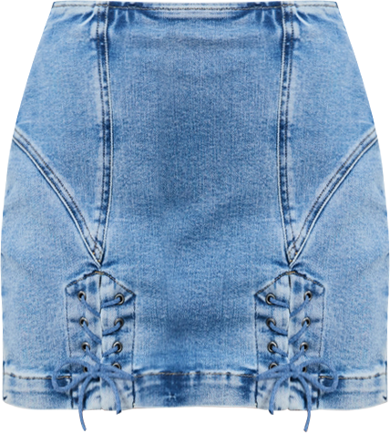 Women's Dolly Joleans Lace-Up Mini Skirt, Regular And Plus Size