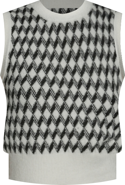 Women's Diamond Crewneck Sweater Vest