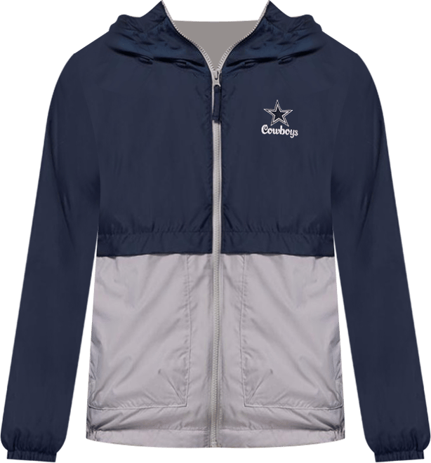 Women's Navy/Gray Dallas Cowboys Spire Hoodie Windbreaker Jacket