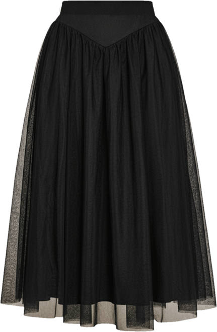 Women's Starry Nights Black Midi Skirt