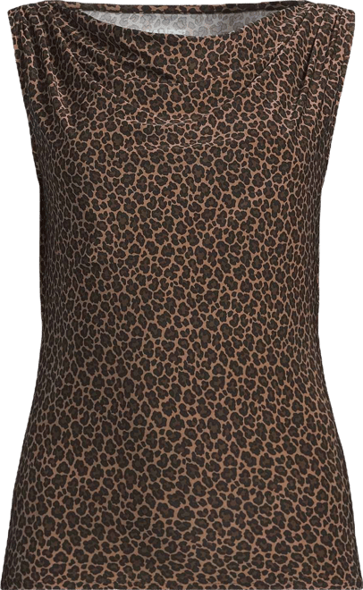 Women's Plus Size Sleeveless Silky Knit Drape Front Top