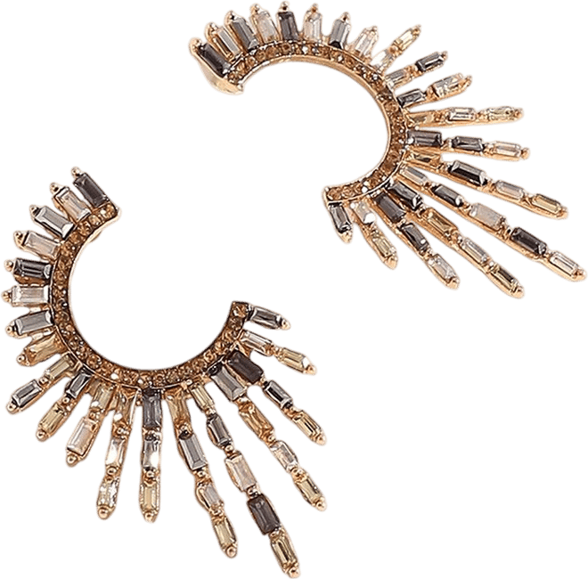 Women's Embellished Rays Drop Earrings