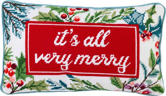Furbish Needlepoint Pillow – Holiday Collection