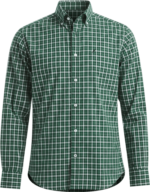 Men's Plaid Pattern Button-Down Shirt