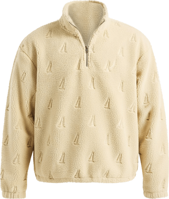 Men's Embossed Boat Print Sweatshirt