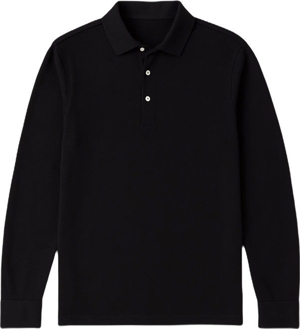 Men's Long-Sleeve Classic Fit Polo Shirt