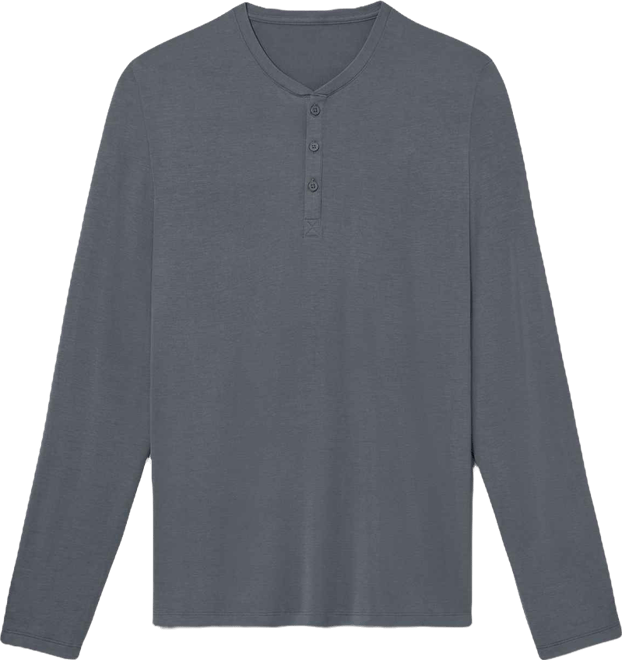 Men's Second Skin Long-Sleeve Henley T-Shirt