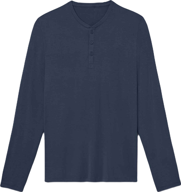 Men's Second Skin Long-Sleeve Henley T-Shirt