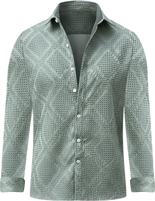 Men's Sage Green Shard-Tactile Shirt