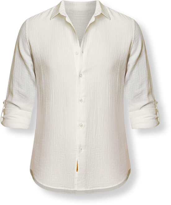 Men's Daisy White Breezy-Weave Shirt
