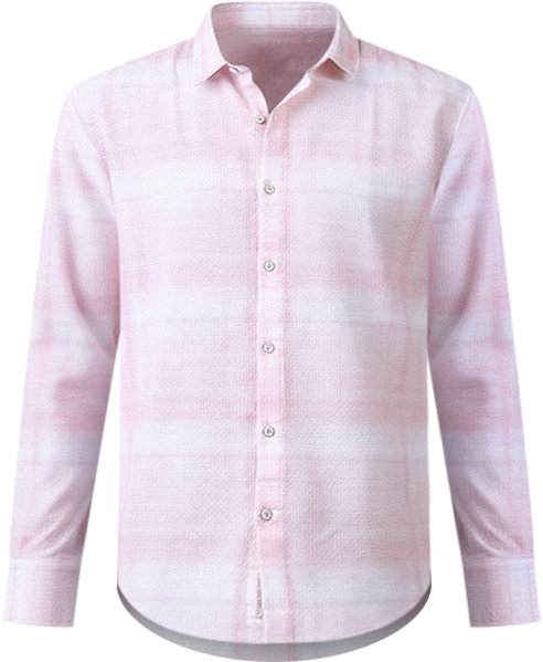 Men's Rose Pink & Daisy White Velobrush-Tactile Shirt