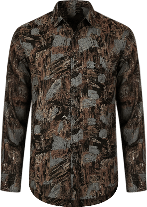 Men's Obsidian Black Impressionistic Strokes Shirt