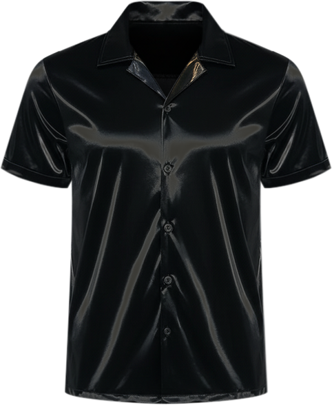Men's Raven Black Patent Solid Shirt