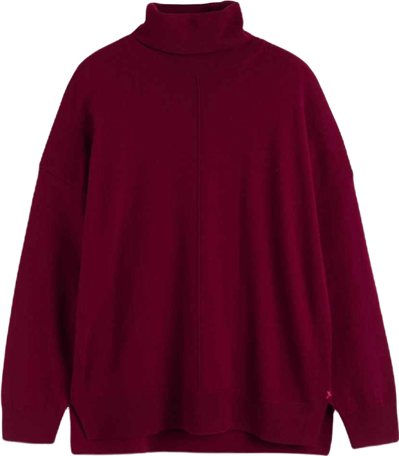 Women's Relaxed Roll Neck Wool & Cashmere Sweater