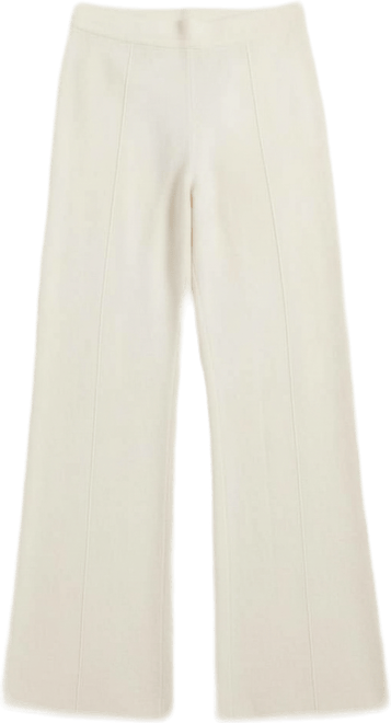 Women's Wool & Cashmere Wide Leg Track Pant
