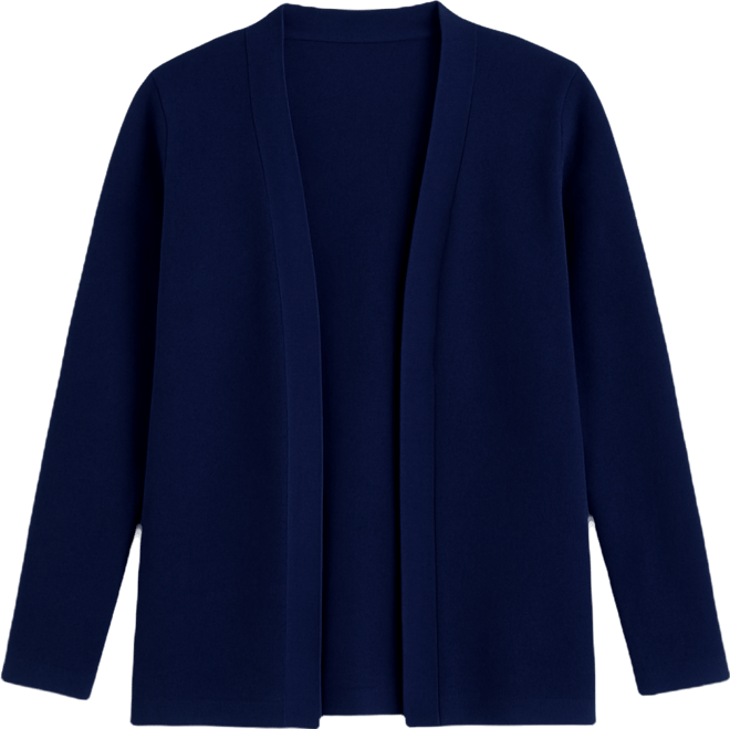 Ak Anne Klein Petite Long-Sleeve Open-Front Cardigan