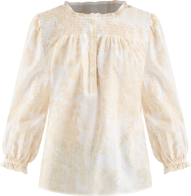 Women's Smocked-Yoke Shine Blouse, Macy's Exclusive
