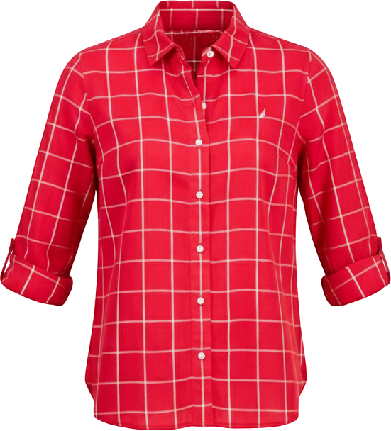 Women's Grid-Print Utility Shirt