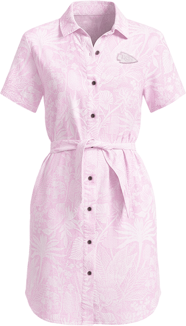 Women's Pink Kansas City Chiefs Palm Linen Dress